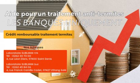 Les aides financières | traitement des termites maison | Laboratoire Sublimm 974