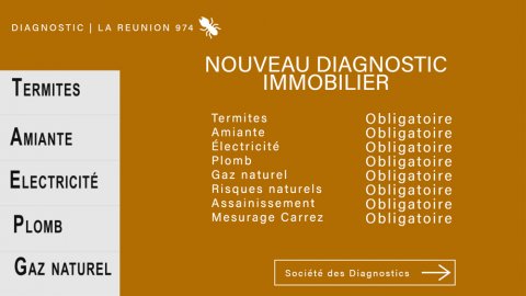 Diagnostic immobilier obligatoire - Laboratoire SUBLIMM - Saint Pierre 974