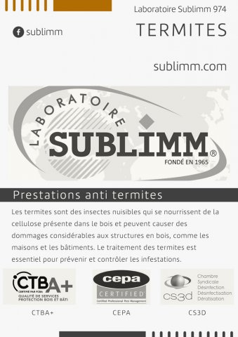 Anti termites | votre professionnel antiparasitaire | Laboratoire Sublimm 974