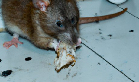 Rat dans une cuisine qui mange les restes - Saint Gilles - Laboratoire Sublimm 974