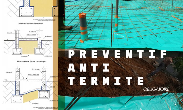 Traitement préventif termite fondation - termifilm - Laboratoire Sublimm 974